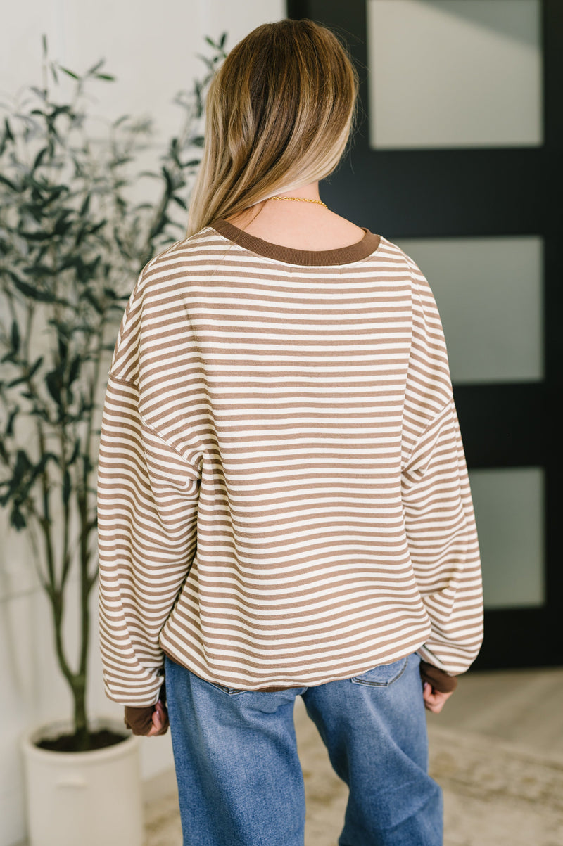 Hazel Blues® |  Cocoa Lane Stripe Top