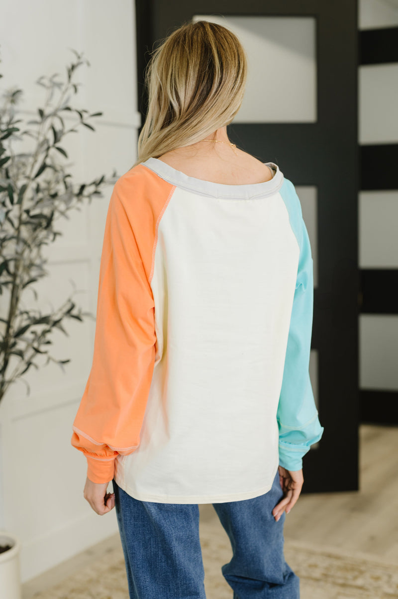 Hazel Blues® |  Color Me Confused Color Block Top