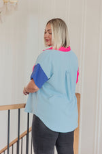 Hazel Blues® |  Color Me Cool Color Block Top