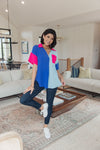 Hazel Blues® |  Color Me Cool Color Block Top