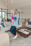 Hazel Blues® |  Color Me Cool Color Block Top