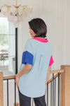 Hazel Blues® |  Color Me Cool Color Block Top