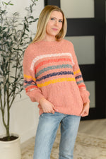 Hazel Blues® |  Color Me Cute Fuzzy Knit Pullover