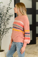 Hazel Blues® |  Color Me Cute Fuzzy Knit Pullover