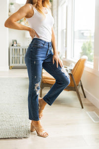 Hazel Blues® | Colt High Rise Button Fly Distressed Boyfriend Jeans - Hazel Blues®