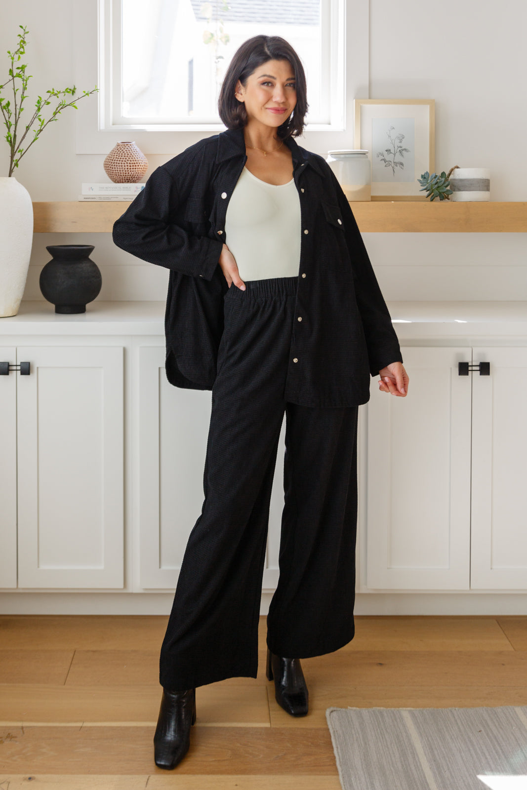 Hazel Blues® |  Come Rain or Shine Wide Leg Pants