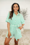 Hazel Blues® |  Comfort Me Striped Romper