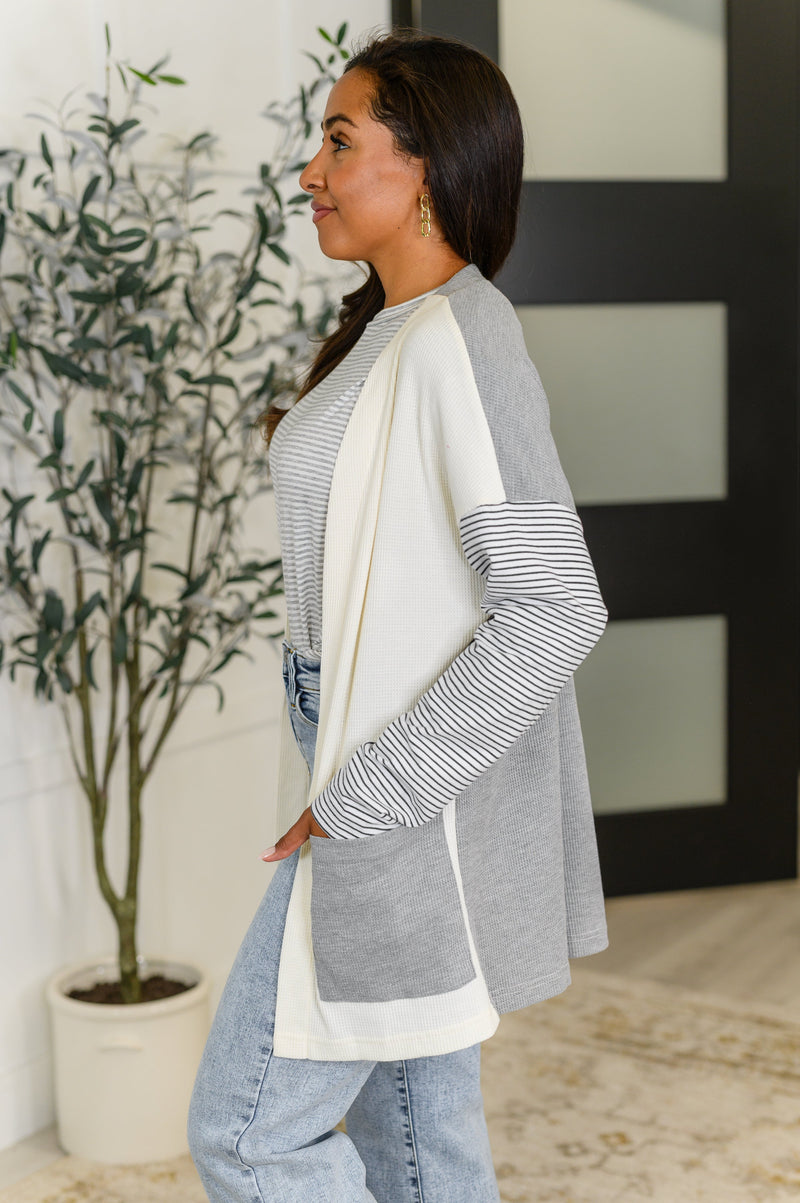 Hazel Blues® |  Consider it So Color Block Cardigan