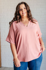 Hazel Blues® |  Contrary to Popular Belief V-Neck Blouse