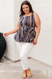 Hazel Blues® |  Cool Connections Peplum Tank