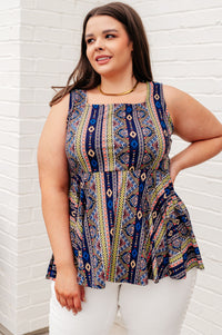 Hazel Blues® |  Cool Connections Peplum Tank