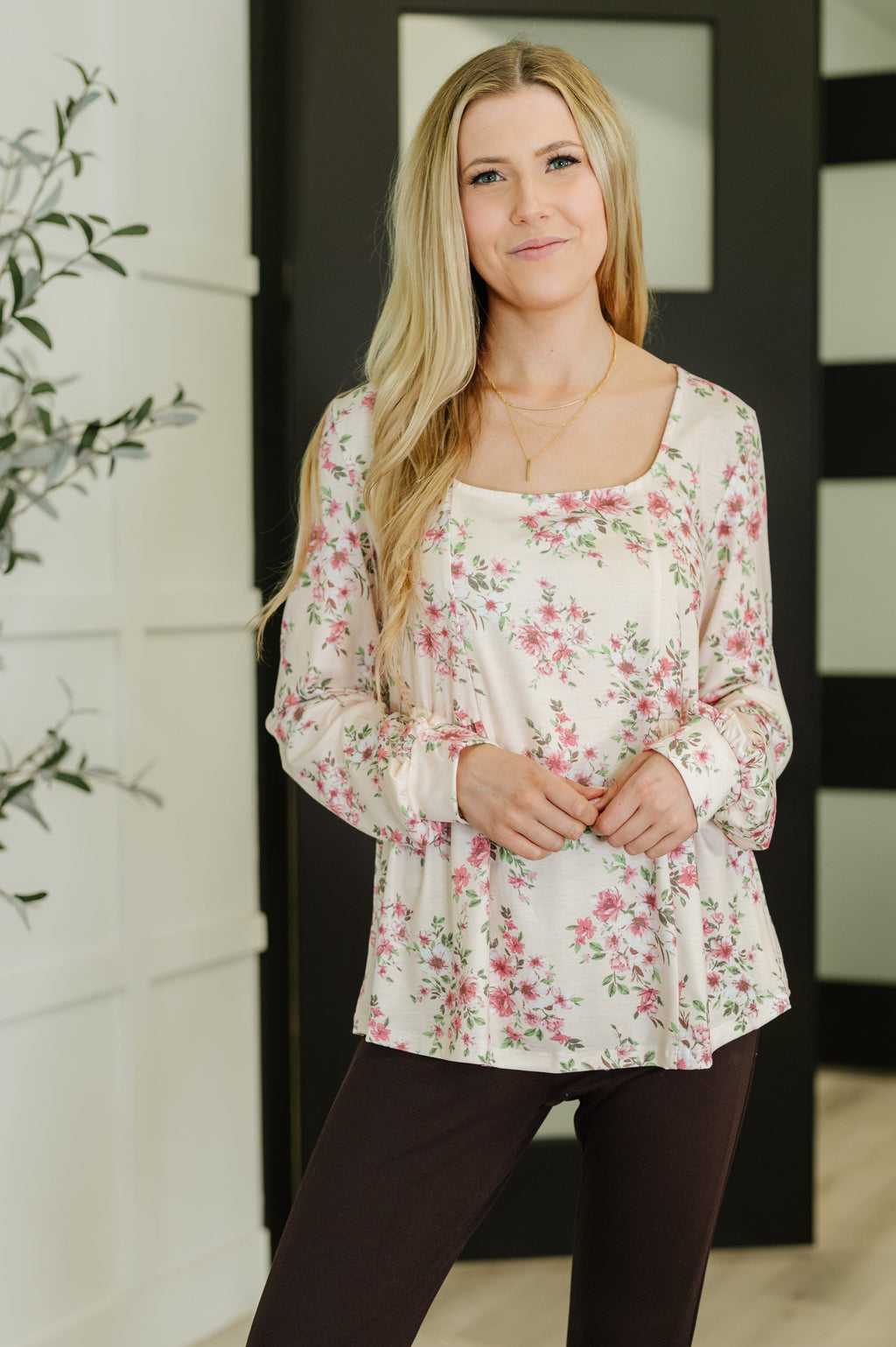 Hazel Blues® |  Cool to Be Kind Floral Blouse