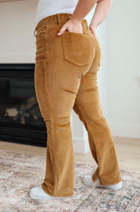 Hazel Blues® |  Cordelia Bootcut Corduroy Pants in Camel