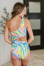 Hazel Blues® |  Corfu Marble Cutout Swimsuit