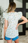 Hazel Blues® |  Cottagecore Cutie Ribbon Square Neck Blouse in White