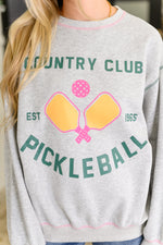 Hazel Blues® |  Country Club Pickle Ball Graphic Sweatshirt