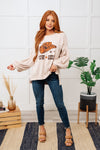 Hazel Blues® |  Cow Girl Graphic Pullover in Stone