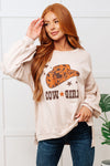 Hazel Blues® |  Cow Girl Graphic Pullover in Stone