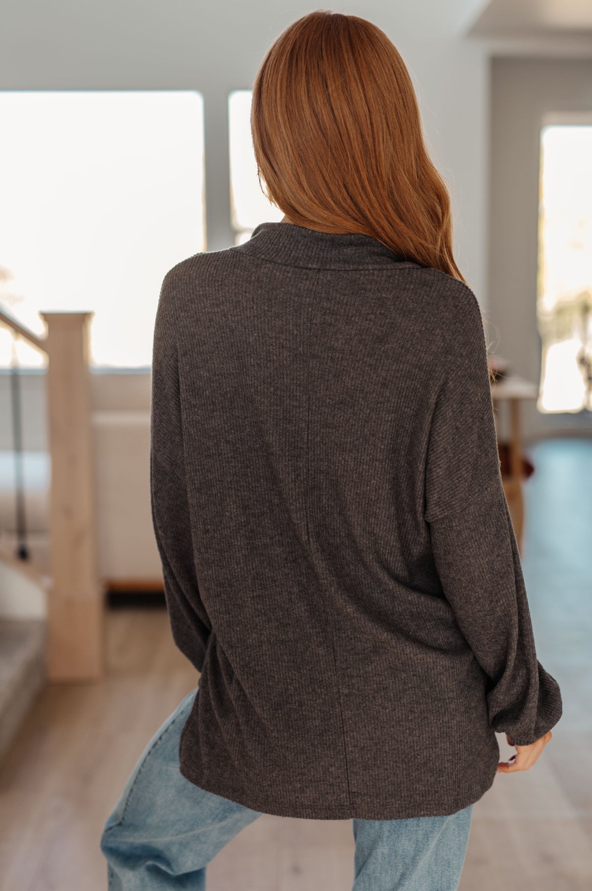 Hazel Blues® |  Cozy All Over Henley Top