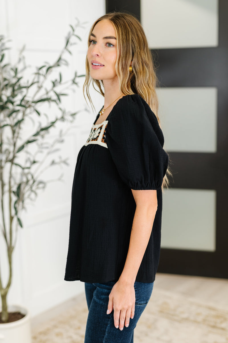 Hazel Blues® |  Craft Night Crochet Detail Top