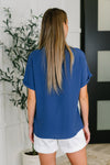 Hazel Blues® |  PREORDER: Crinkle Wove V-Neck Blouse in Four Colors