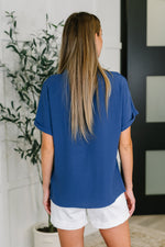 Hazel Blues® |  PREORDER: Crinkle Wove V-Neck Blouse in Four Colors