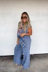 Hazel Blues® |  PREORDER: Groove on Checker Flare Pants