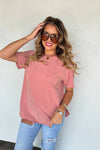 Hazel Blues® |  PREORDER: Joey Washed Cotton Boyfriend Tee Fall Colors