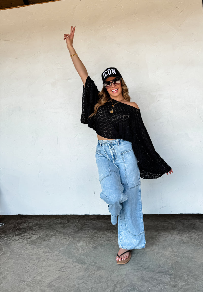 Hazel Blues® |  PREORDER- FREE SPIRIT BELL SLEEVE TOP
