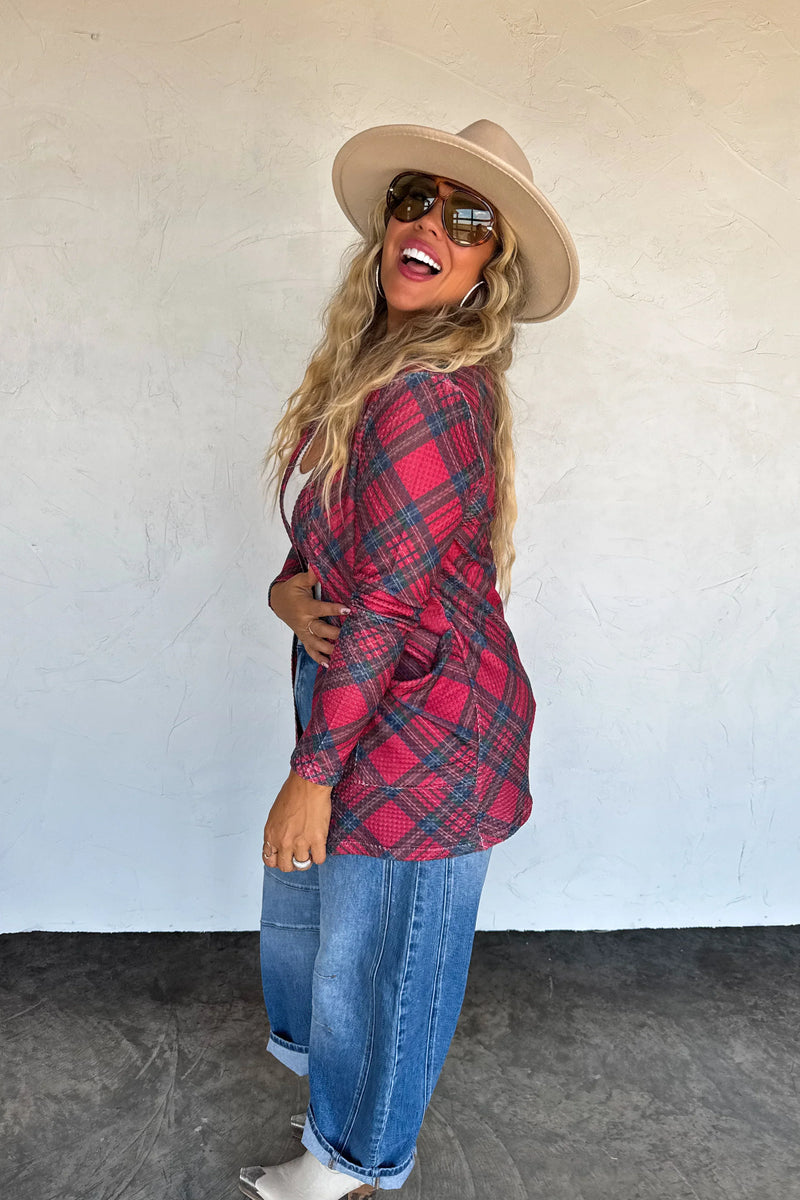 Hazel Blues® |  PREORDER: Plaid Lola Cardigans