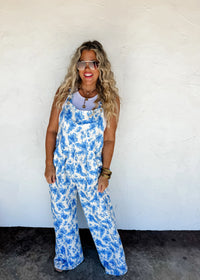 Hazel Blues® |  PREORDER: Cassidy Floral Boho Overalls in Two Prints