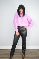 Hazel Blues® |  Tanya Control Top Faux Leather Pants in Black