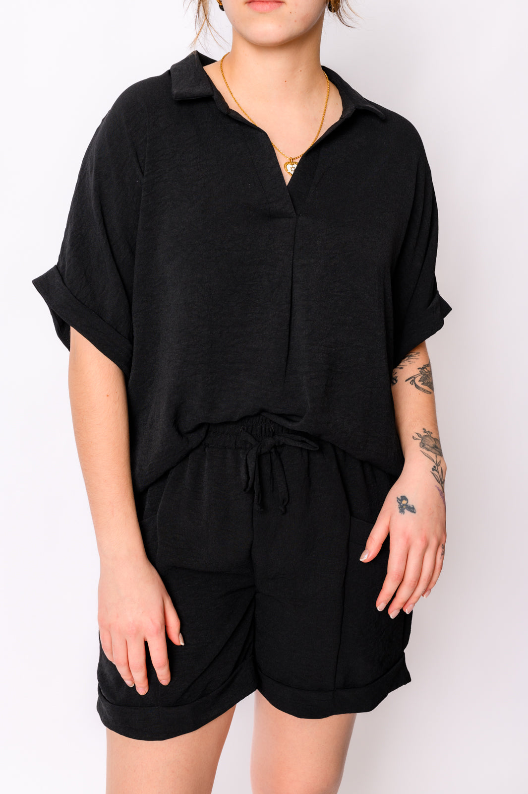 Hazel Blues® |  Because I Said So Dolman Sleeve Top in Black