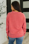Hazel Blues® |  Daily Ease Mineral Wash Pullover in Ruby