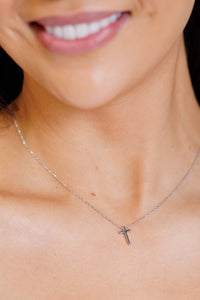 Hazel Blues® |  Dainty Silver Cross Necklace