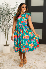 Hazel Blues® |  Daisy Me Rollin' Flutter Sleeve Dress