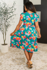 Hazel Blues® |  Daisy Me Rollin' Flutter Sleeve Dress