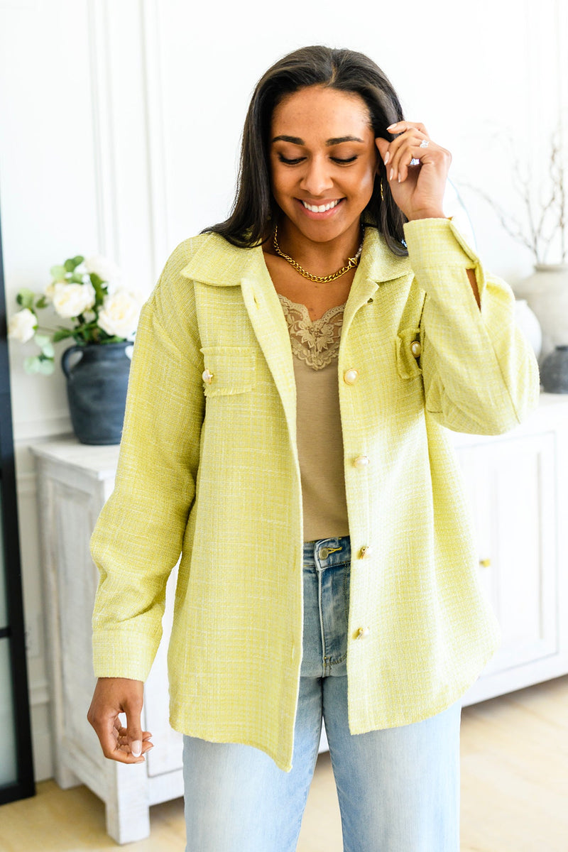 Hazel Blues® |  Daydreams Shacket in Yellow