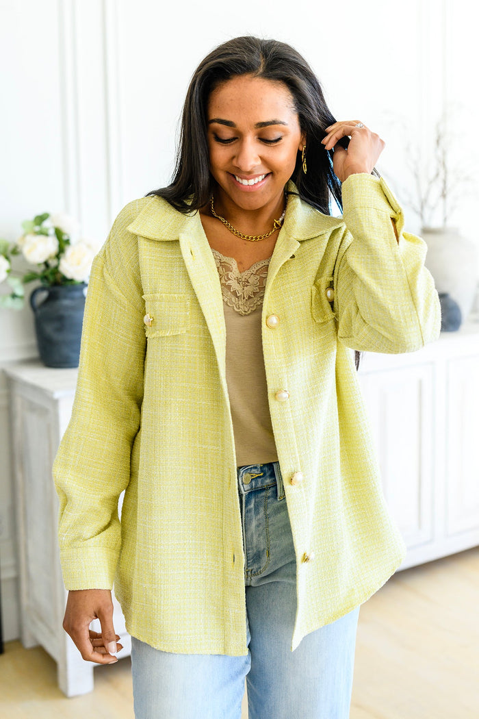 Hazel Blues® |  Daydreams Shacket in Yellow