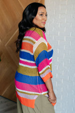 Hazel Blues® |  Deep Thoughts Striped Loose Knit Top