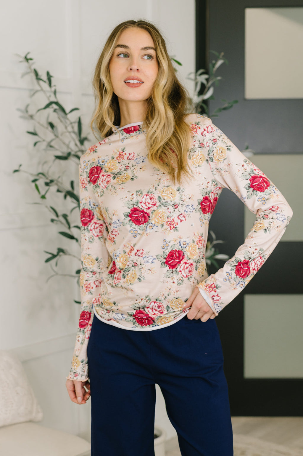 Hazel Blues® | Spotted Around Town Long Sleeve Top
