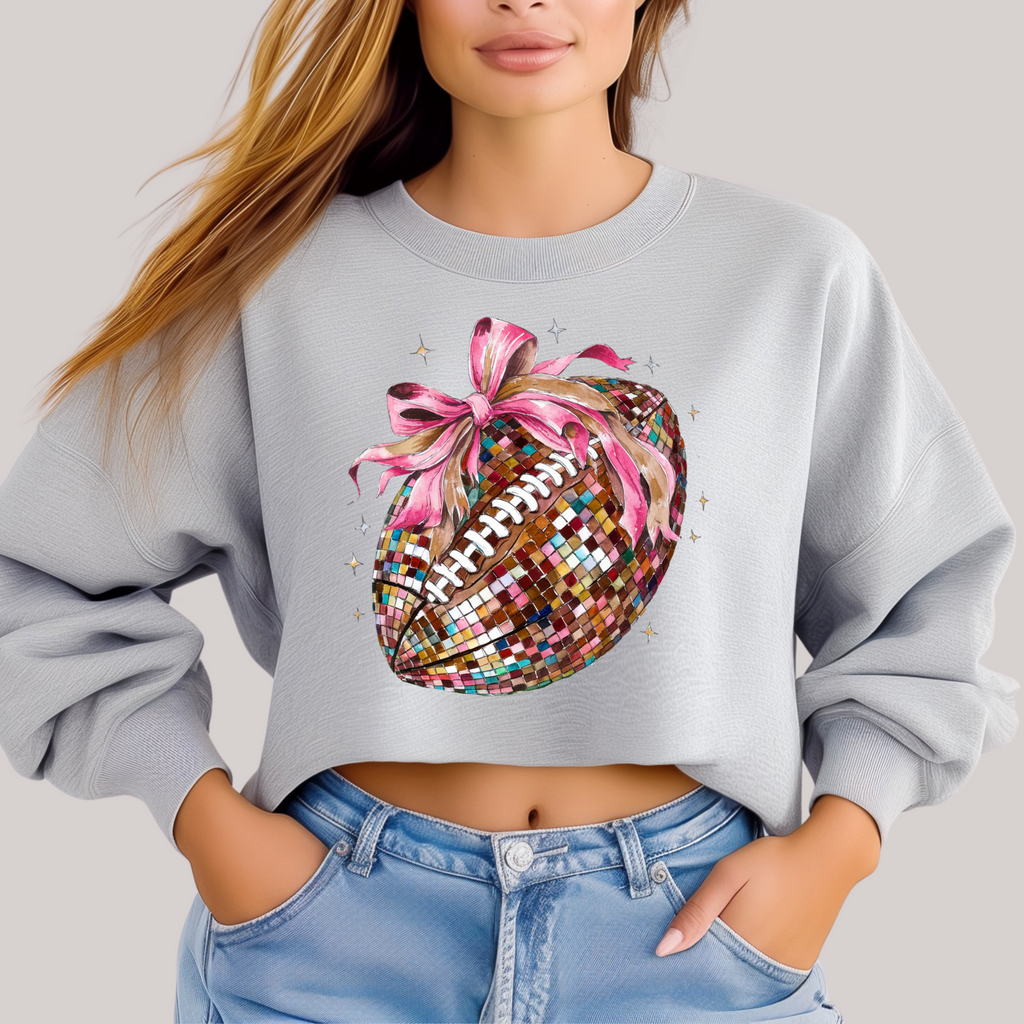 Hazel Blues® |  Disco Football in Grey Sweatshirt