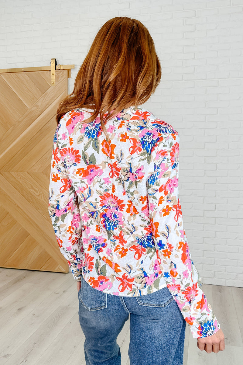 Hazel Blues® |  Distinguished Guest Floral Button Down