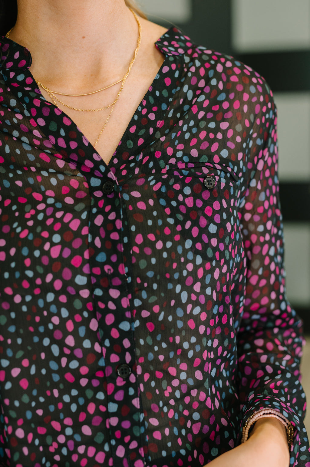 Hazel Blues® |  Doing the Most Polka Dot Blouse