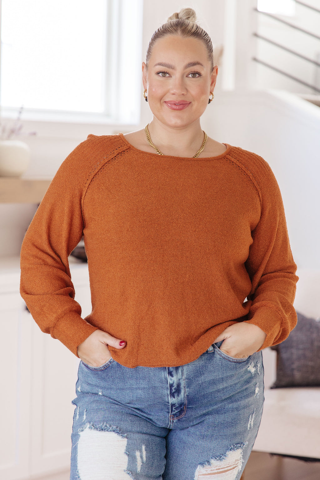 Hazel Blues® |  Don't Be Difficult Pullover Sweater
