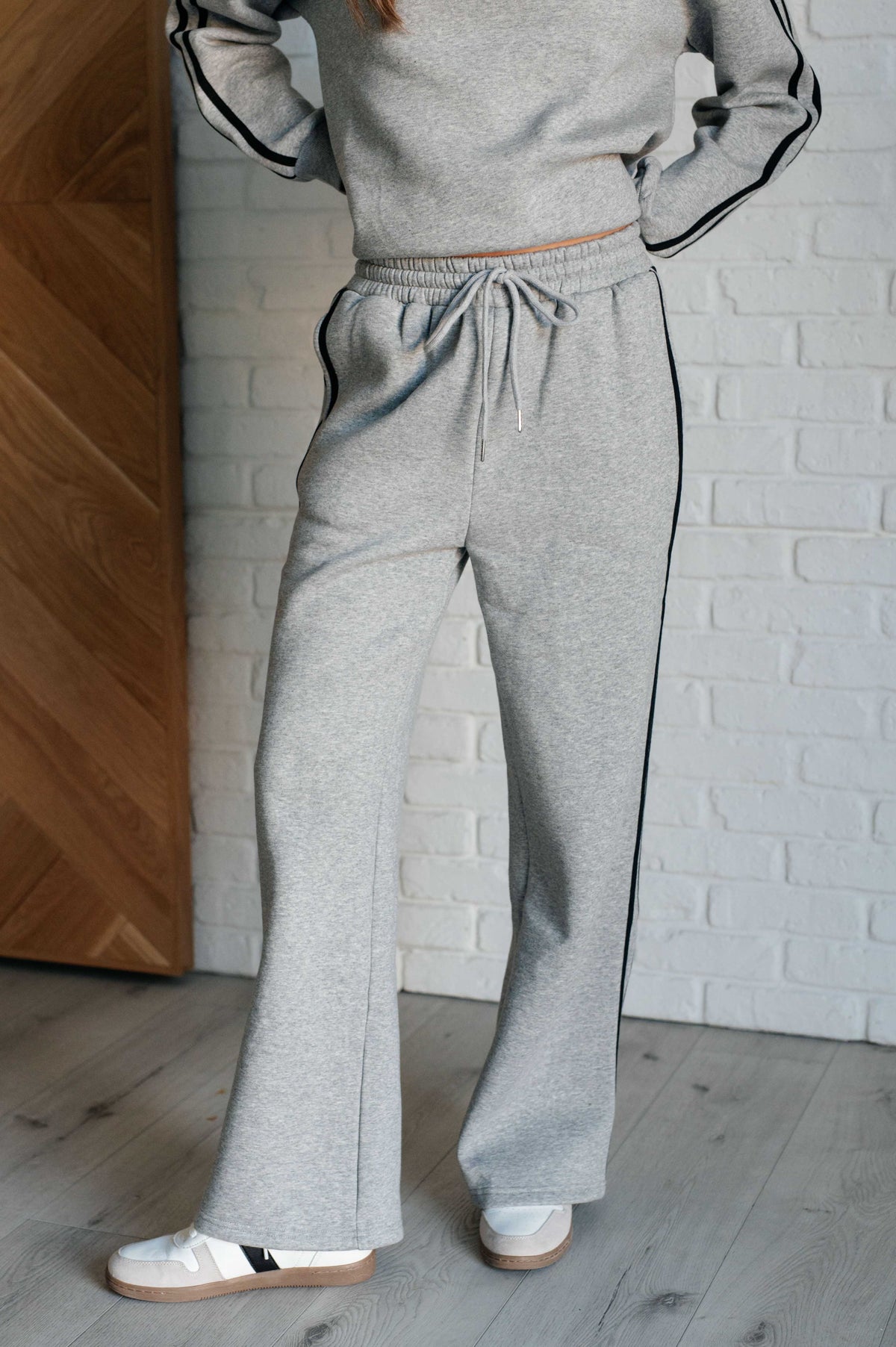 Hazel Blues® |  Don't Get Stuck Stripe Detail Sweatpants