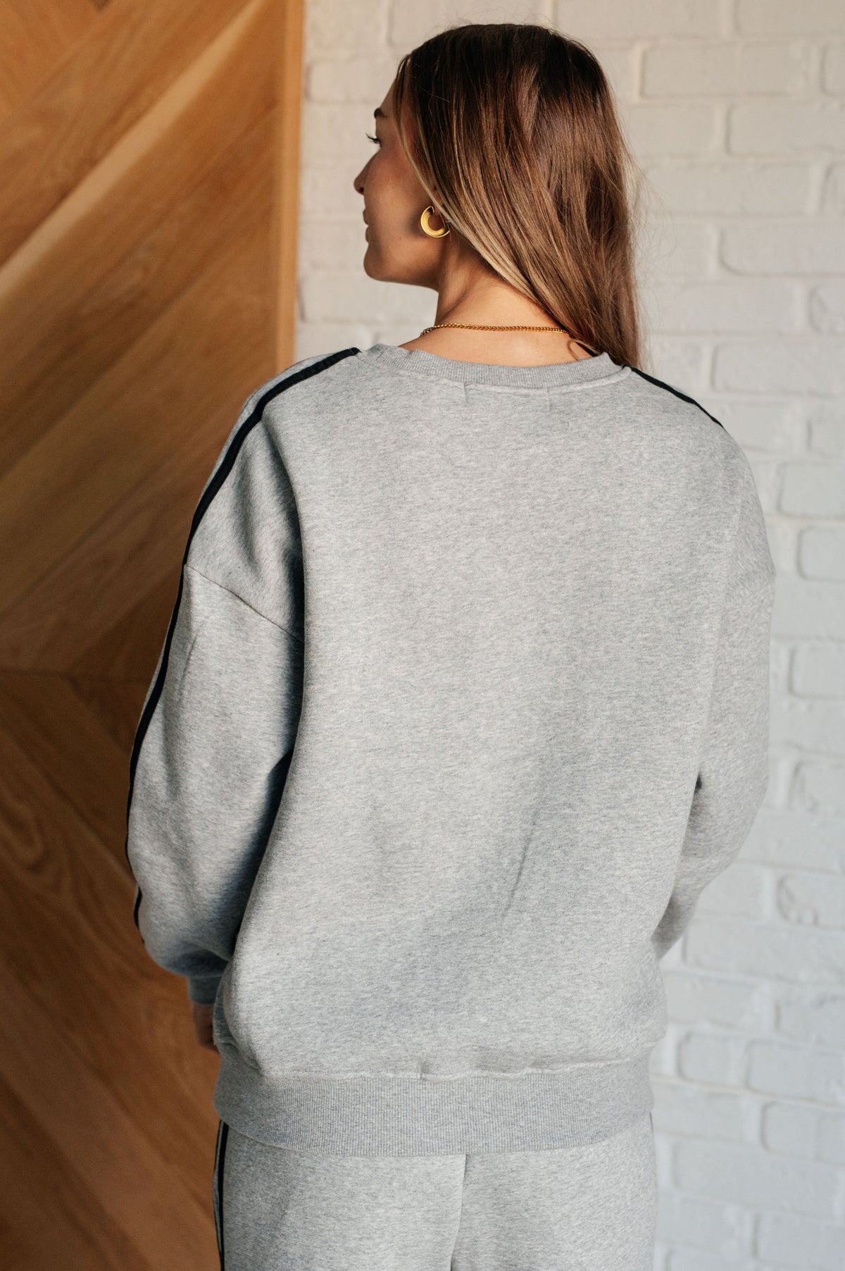 Hazel Blues® |  Don't Get Stuck Stripe Detail Sweatshirt