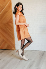 Hazel Blues® |  Don't Hang Up Faux Suede Shirt Dress