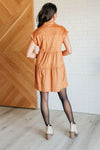 Hazel Blues® |  Don't Hang Up Faux Suede Shirt Dress