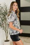 Hazel Blues® |  Don't Want to Wait Zebra Print Top